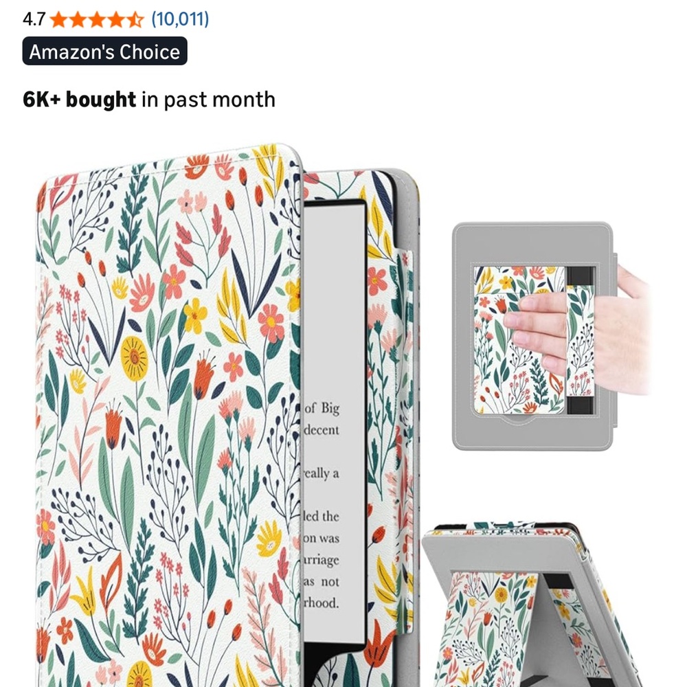 Floral Patterned Kindle Case - Picture 5 of 6